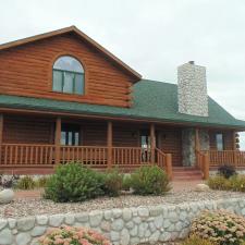 exterior-staining-log-sided-home-in-iron-ridge-wi 5