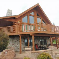 exterior-staining-log-sided-home-in-iron-ridge-wi 6