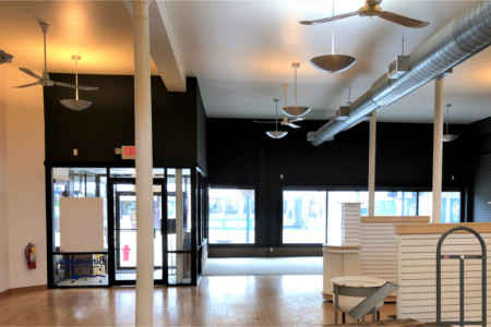 Interior painting of a retail store in hartford wi