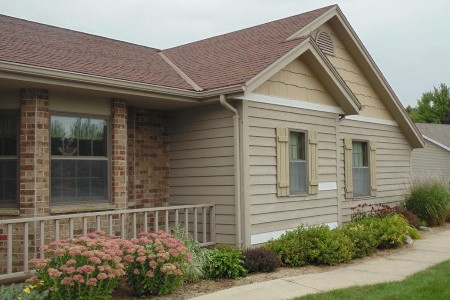 Ranch house exterior paint in menomonee falls wi